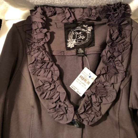 *HP* Nick & Mo charcoal grey heavy cotton, spandex jacket - Picture 4 of 15